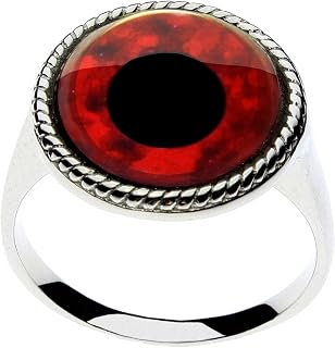 Jewelers Men or Women's Bold Statement Ring with Your Choice of 21 Animal, Fantasy or Evil Eyes (Watch Videos of Each Ring)