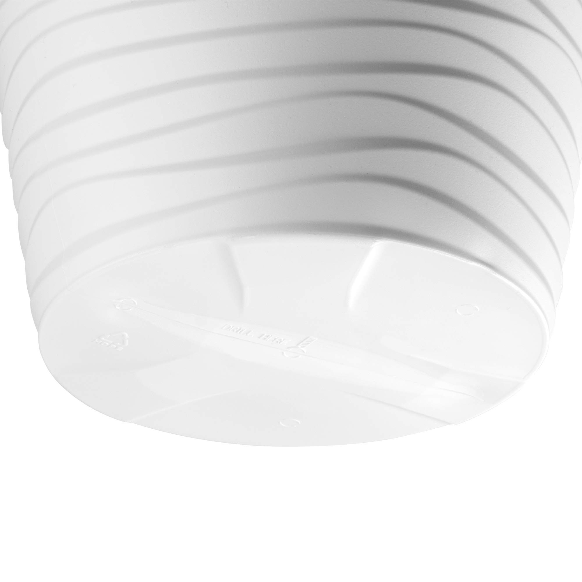 KADAX Maceta redonda para interior y exterior, de plástico, resistente a la intemperie, para casa, jardín, balcón (40 cm de diámetro, color blanco)