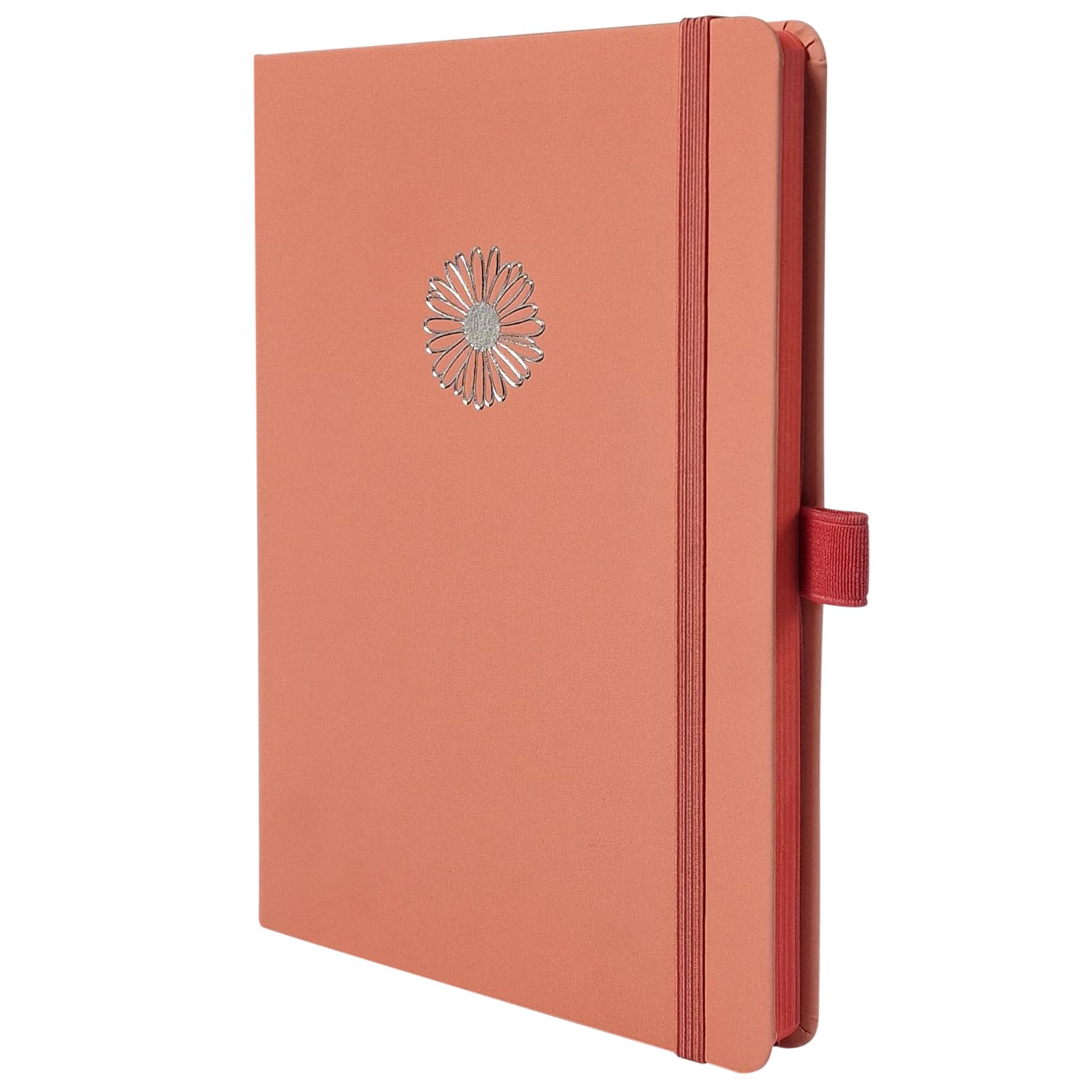 Pirongs A5 Notebook Two-tone design, lined Notes - Stylish design with 154 lined notes pages - Peach and Pink