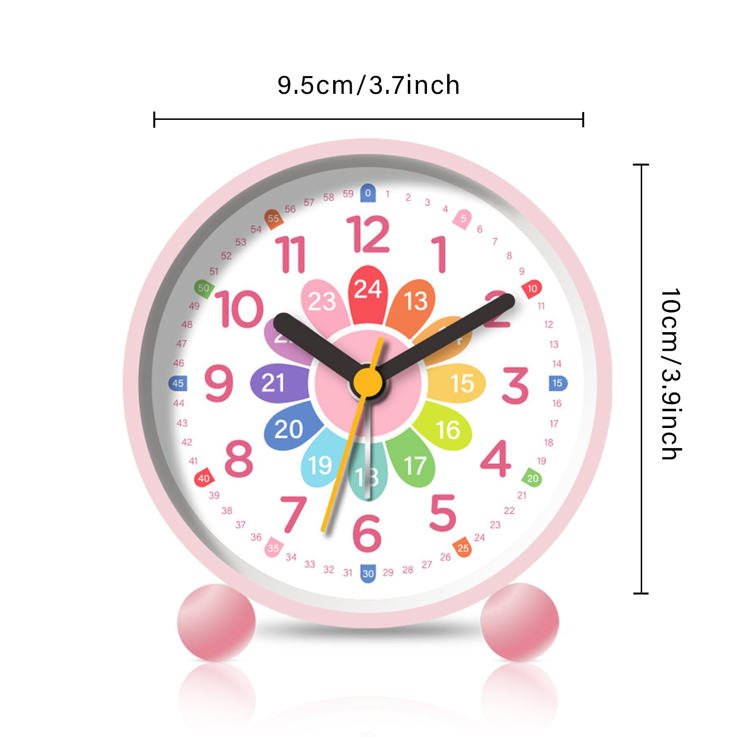 YeahBoom Reveil Enfant,sans Bruit De Tic-Tac,avec Veilleuse