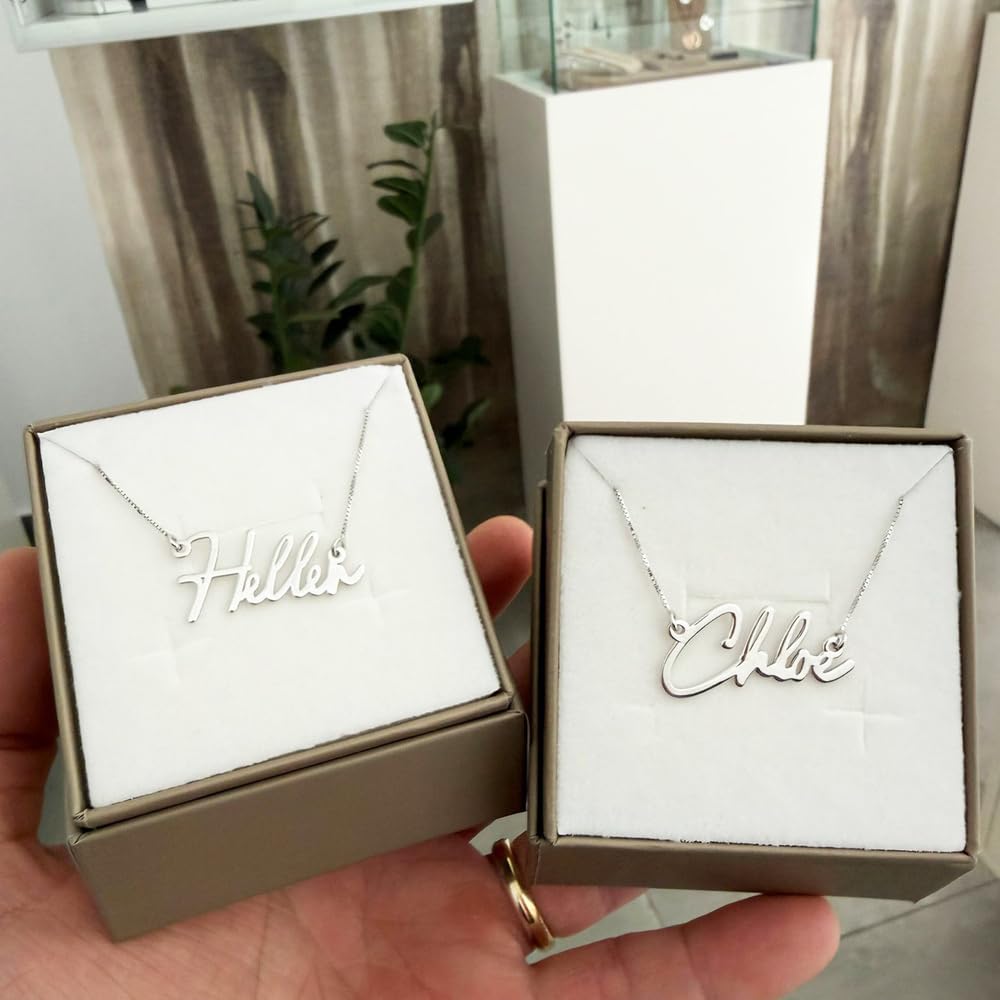 Collana con Nome Stile Firma in Argento 925 Personalizzata Made in Italy Pendente Donna Ragazza Moda - Tutti i Nomi