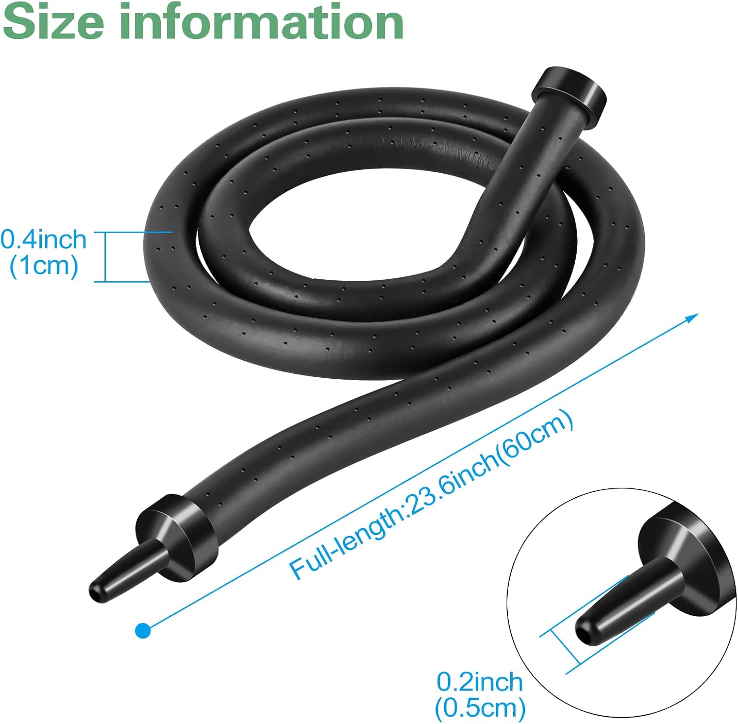Air Stones for Aquariums,Deformable Long air Stone 60cm (23.6inches) Supple Aquarium air Stones fit for widely Aquarium air Pump, Rich Styling Aquarium Bubble Decorations wall image 4