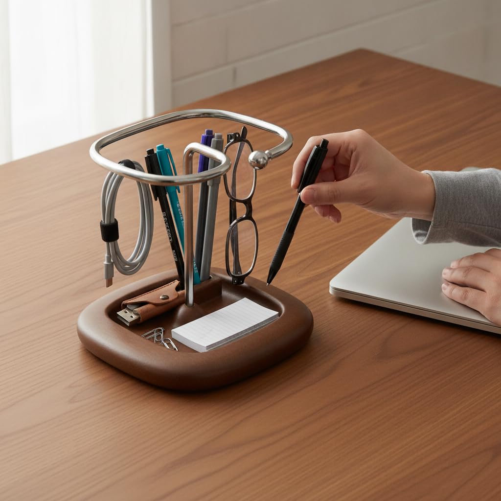 Organizer da Scrivania in Legno, sign, 2, 11,5 cm