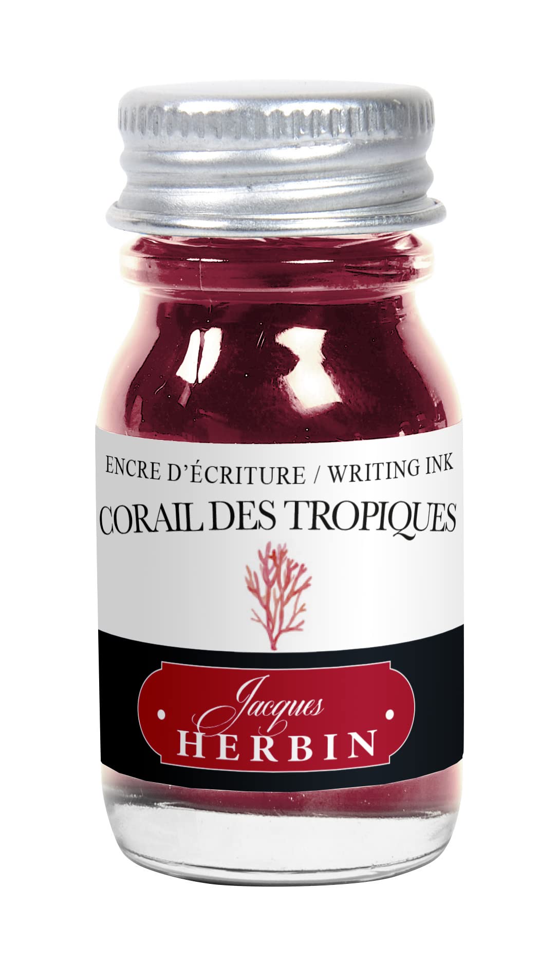  Jacques Herbin - Ref 11559T - Writing Ink for Fountain Pens &  Rollerball Pens - Corail des Tropiques - 10ml Bottle : Office Products