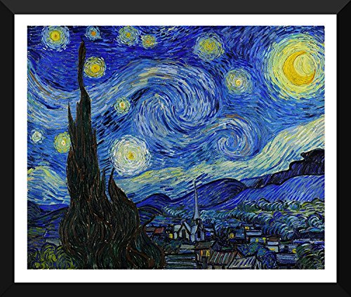 Image of Tallenge - Starry Night - Top 10 Vincent Van Gogh Poster Collection - Large Poster Paper - Framed (24 x 34 inches)