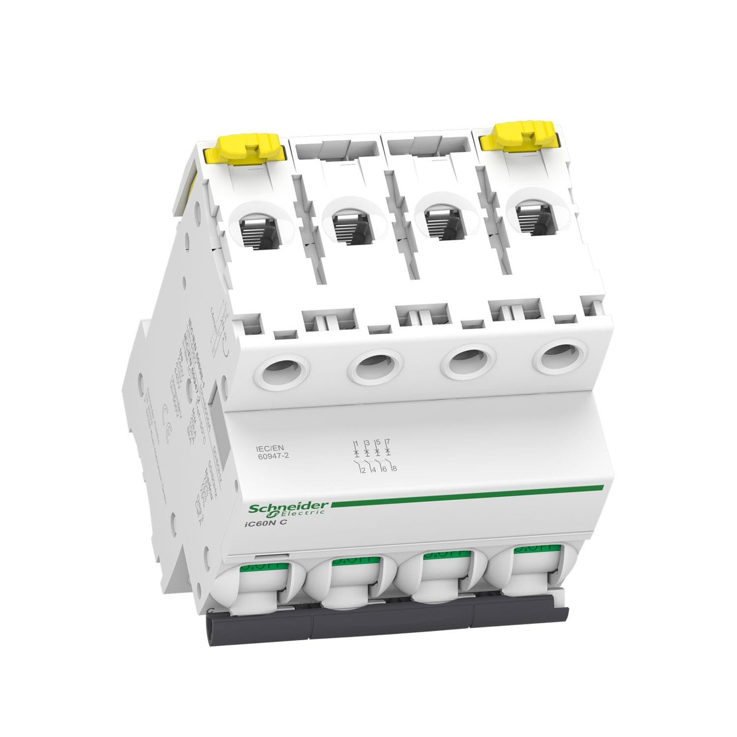 Schneider a9 F74416 iC60 N, 4P, 16 A C MCB Miniature Circuit Breaker, blanco, 1 unidad