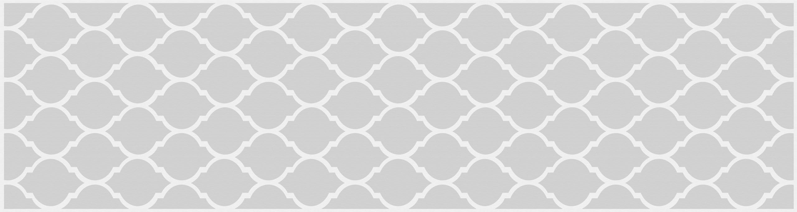 VINILIKO, Alfombra de vinilo, Quatrefoil, Gris, 66x250 cm