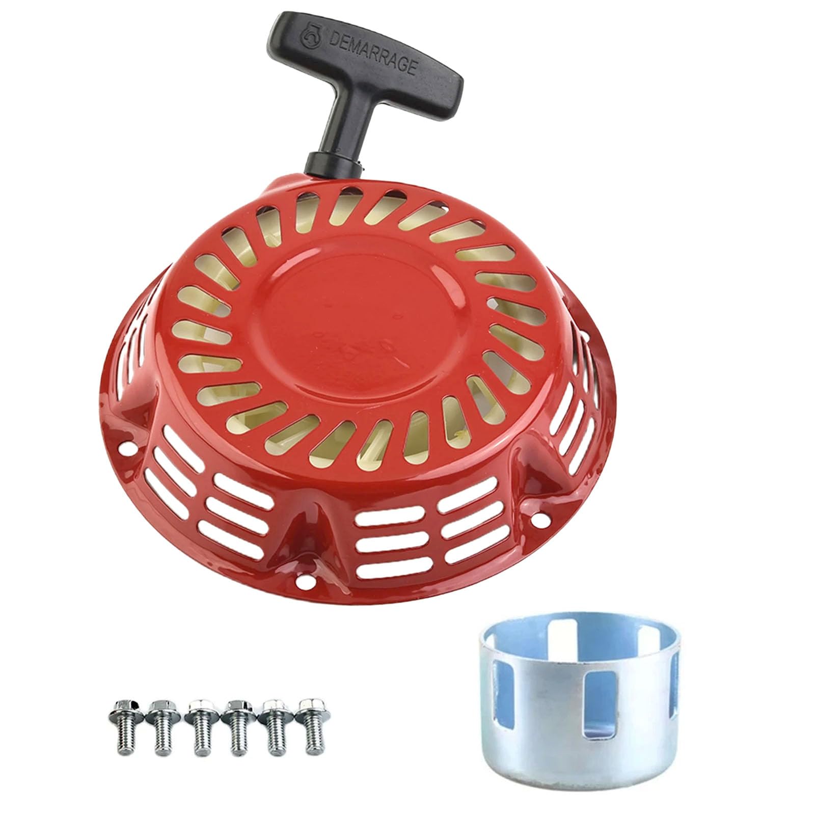 Bstenky Recoil Starter Pull Start for Honda GX390 GX340 GX610 GX620 11HP 13HP Generator Engine Replaces 28400-ZE3-W01ZA 28400-ZE3-W02ZP and Clones 339c 389cc 420cc 439cc 459cc Red