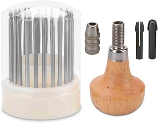 Jwthee Stone Setting Tools, 23PCS Beading Tools Stone Setting Graver Metal Bead Grain Graver with Wood Handle for Craft Jewelry Making