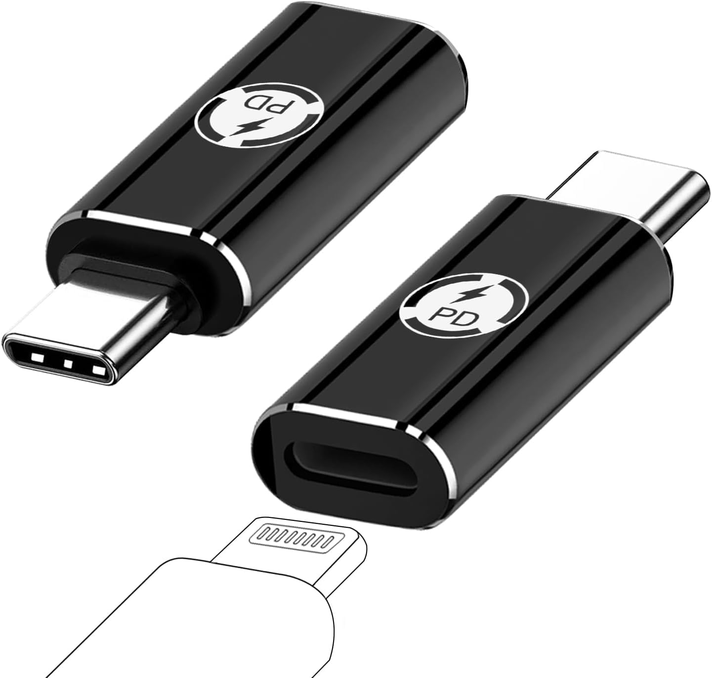 OJOS 2 Pack Adapter Compatible with iPhone 15 Charger Converter, USB C to Light ning Connector Type-C to 8 Pin PD Fast Charging Data Sync for iPhone 15 15 Pro Max 15 Plus iPad Galaxy Pixel, Black (B0CSD7Z9DS) Amazon Price History, Amazon Price Tracker