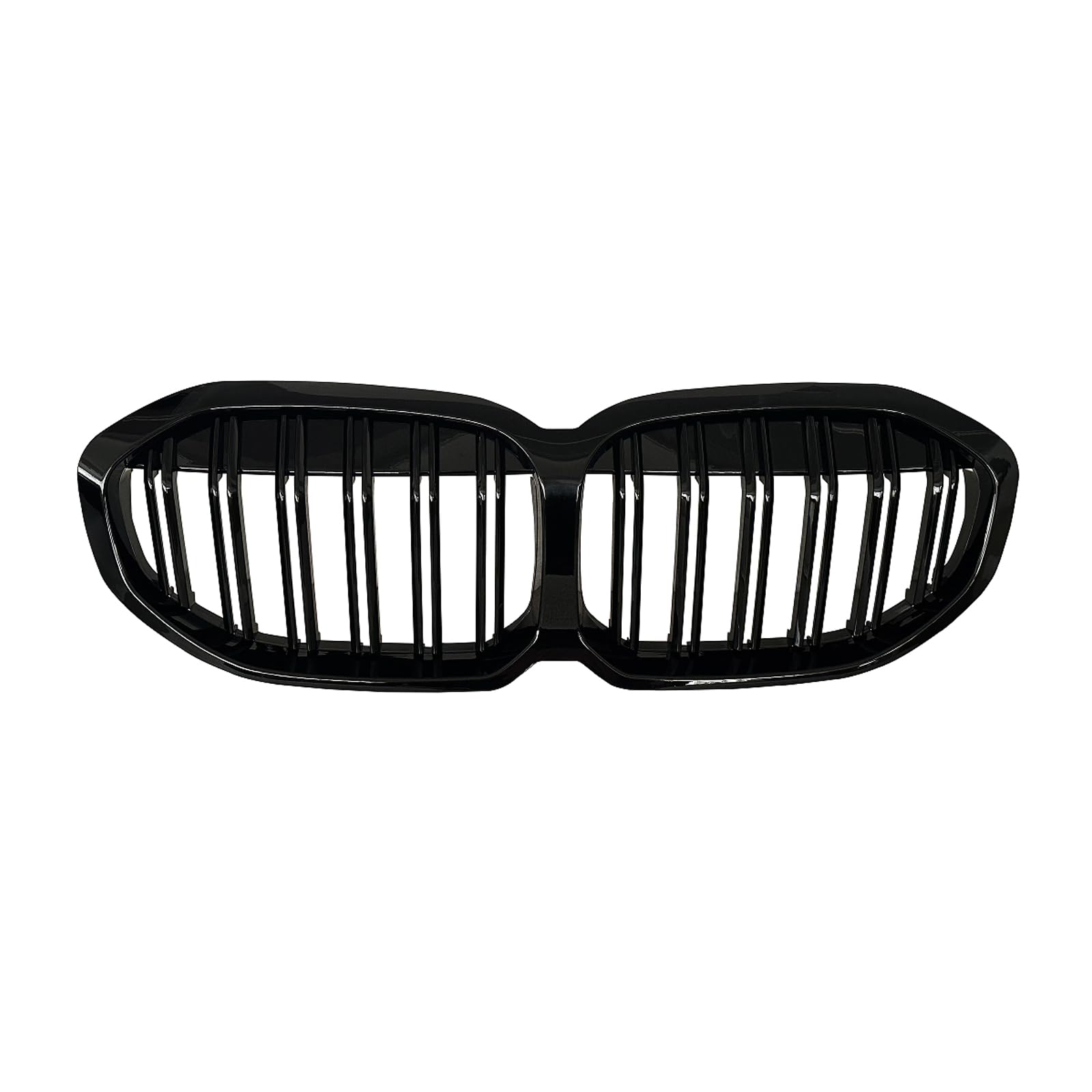 F40 Nieren Schwarz Kühlergrill Streifen passend für BMW 1er F40 Grill Nieren Doppellamellen Sport Glanz Schwarz 2019 2020 2021 2022 2023 2024(For 1er F40 2019-2024)