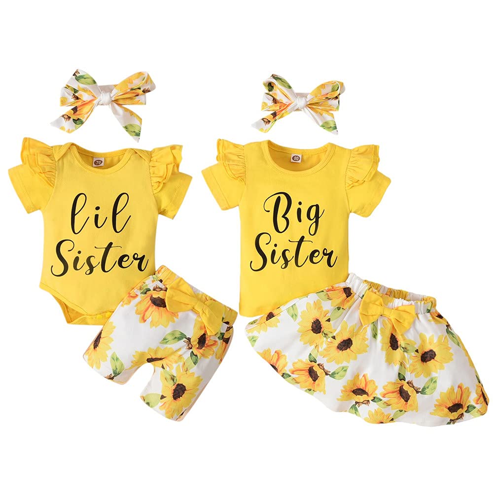 Honykidstoddler Baby Girls Sister Matching Outfits Little Sister