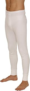 Octave 3 Pack Mens Thermal Underwear Long John/Long Underwear (Medium, Polar White)