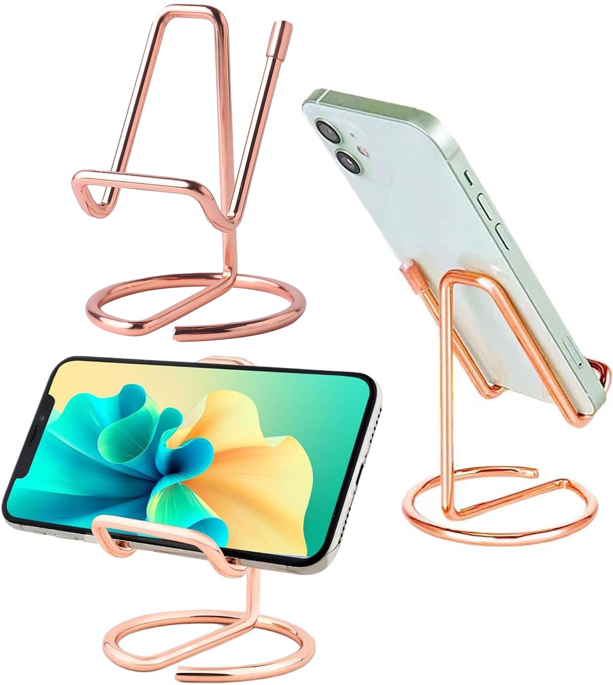 ROPOSY Support De Téléphone Portable En Métal Doré Rose