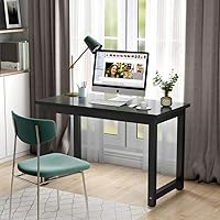 Vista 2 de Tribesigns Computer Desk, 47 inch Modern Simple Office Desk Computer Table Study Writing Desk for Home Office, Black