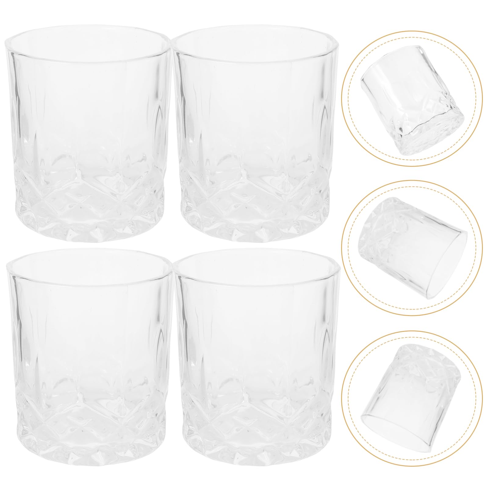 PRETYZOOM 4 Juegos Vaso De Whisky Vasos Para Beber Pequeños Taza De Café Copas De Coctel Copas De Vino Flotantes Vasos De Coctel De Lujo Vasos De Cerveza Cóctel Vidrio Transparent 4 Uds * 4