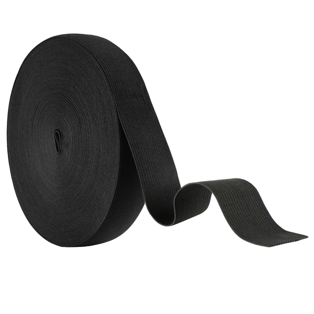 30mm Flat Elastic Band for Sewing, Polyester Rubber Stretch Waistband Tape