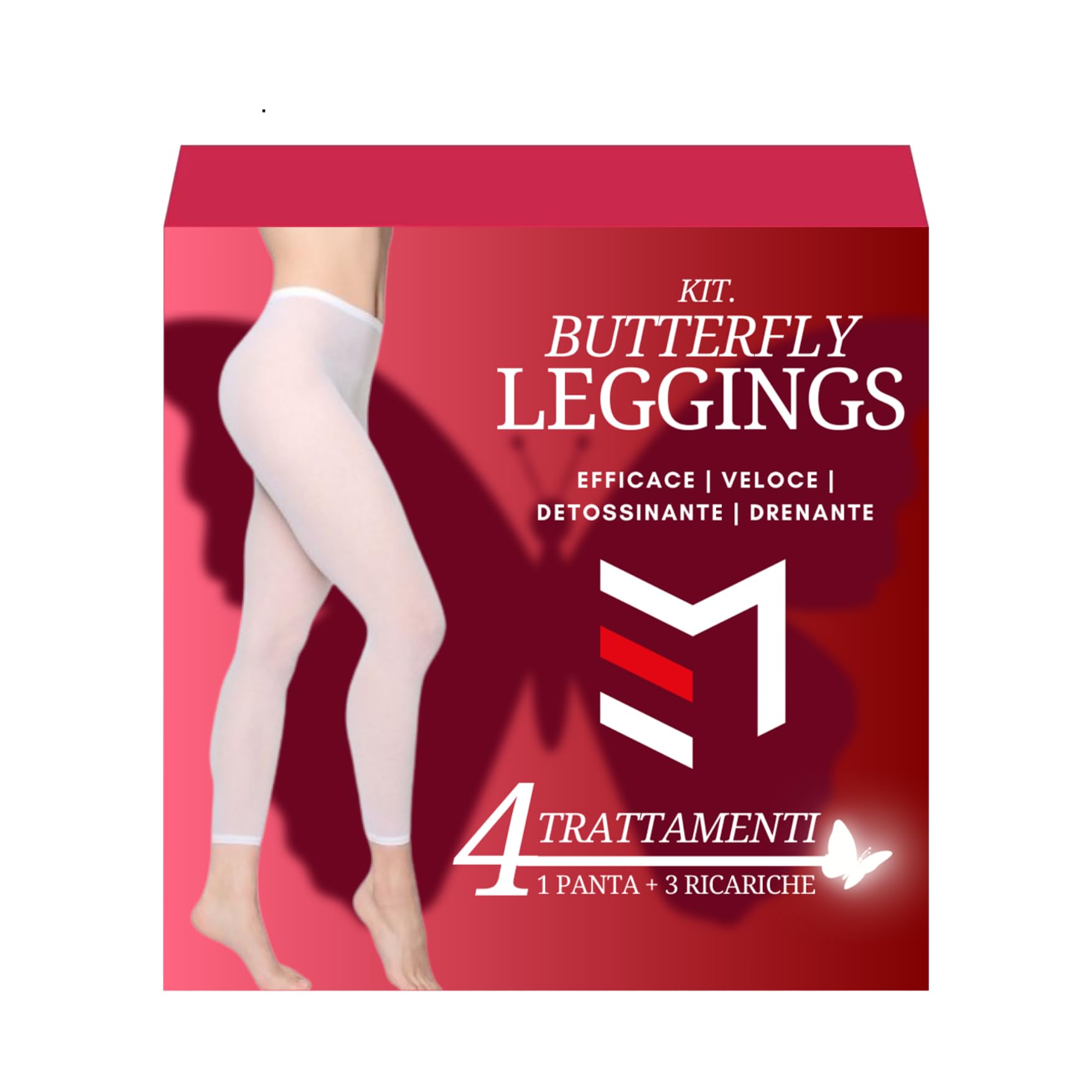 Leggings Drenanti Kit 4 Trattamenti Anticellulite | Trattamento cosmetico per gambe e glutei con effetto drenante e tonificante.