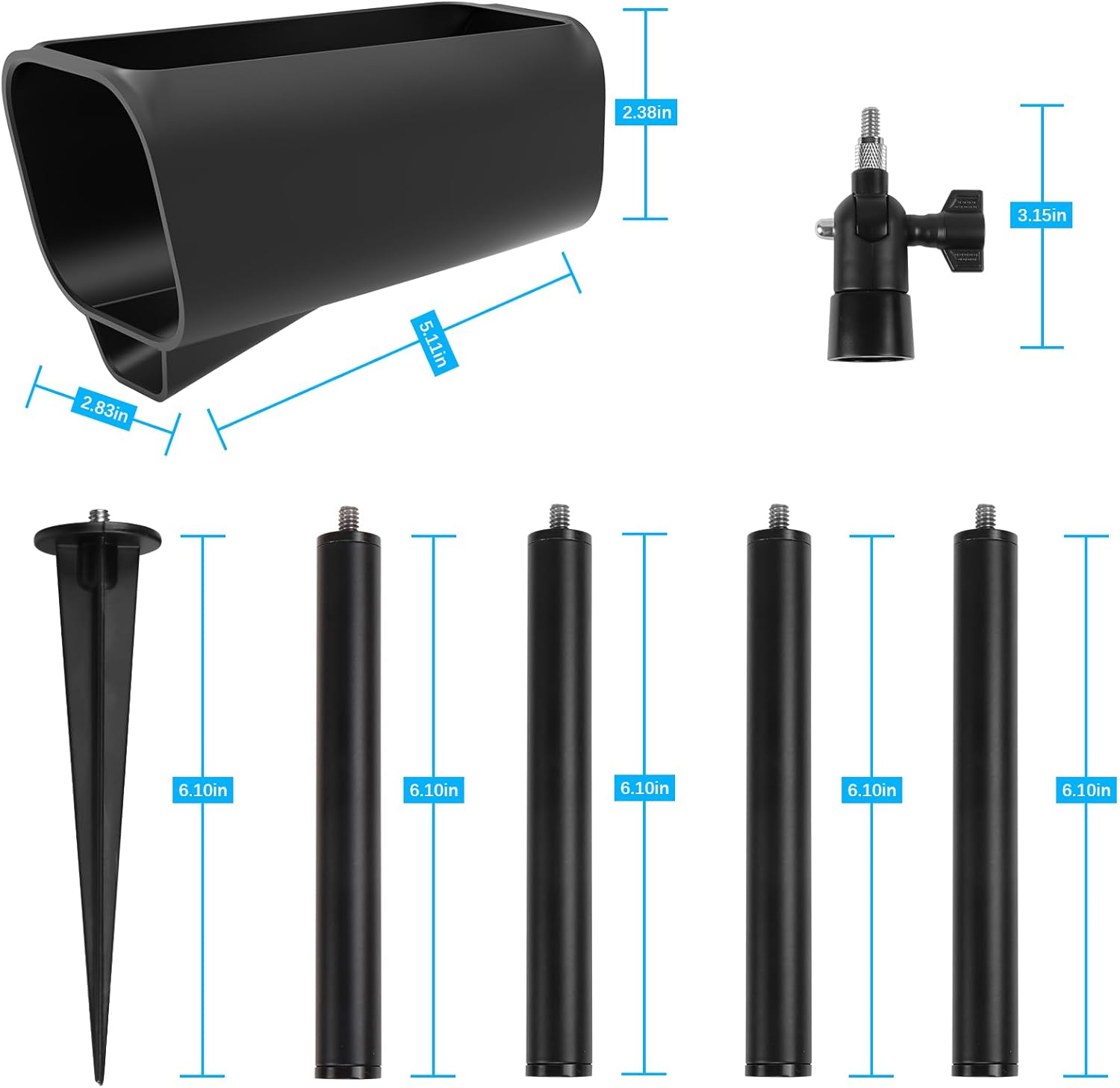 HOLACA Spike Pole Mount Ground Stake and Weatherproof Silicone Skin for Eufycam S3 Pro Security Camera,Eufycam S3 Pro Camera Outdoor Ground Mount