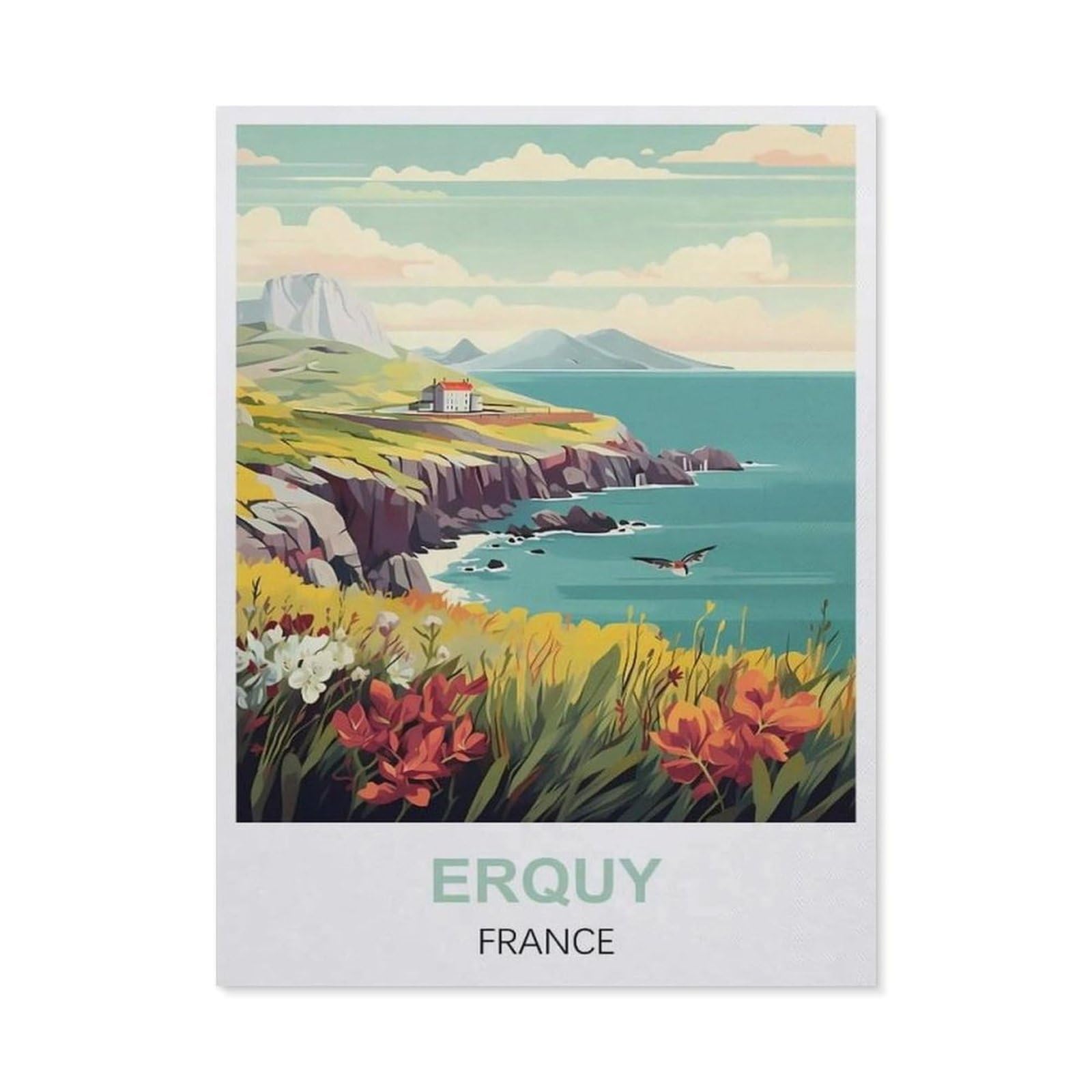 Metal Signs，Erquy France(20x30cm）
