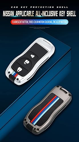 Miniatura 5 de ontto Funda de llave de coche de 3 botones para Infiniti FX35 FX45 QX4, llavero de entrada sin llave, soporte de llave de metal para Nissan Armada