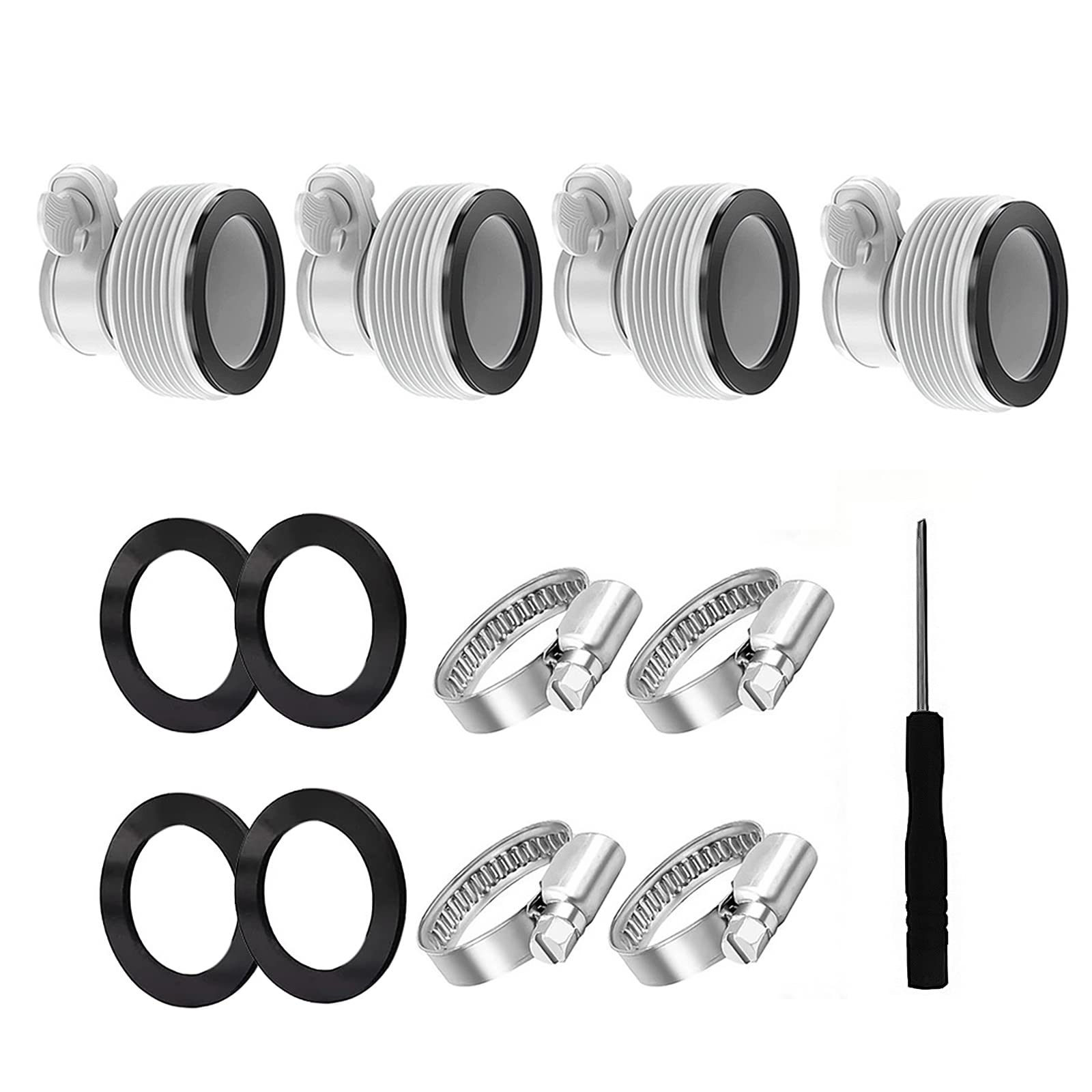 Elnwnnkc Hose Pipe Adapter for Plunger Pool Drain Swimming Pool Fit 4000 2500 2000 1500 ARU Threaded Connection Pumps Pump Hose Connector Replacement Part Adapter Set Fitting Filter Pumps