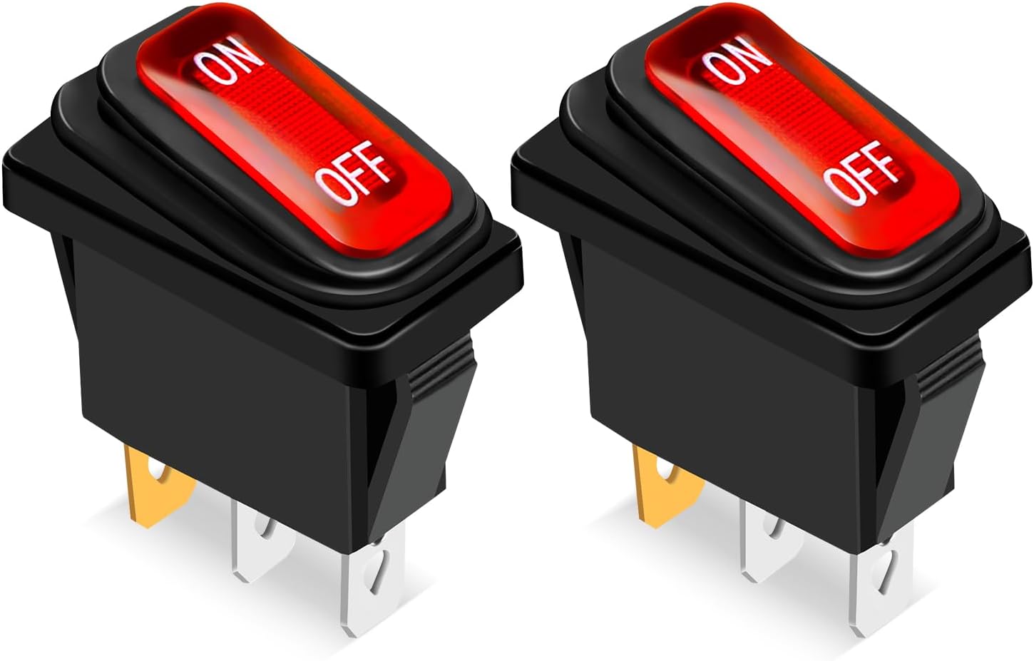 GREHUA On Off Power Switch for Razor Electric Scooter MX350 E300 E100 E200 E325 RX200 eSpark Crazy Cart Dune Buggy Dirt Quad 500 Pocket Mod Mini Chopper 3 Pin 15A 250V 20A 125V KCD3 2 Pack