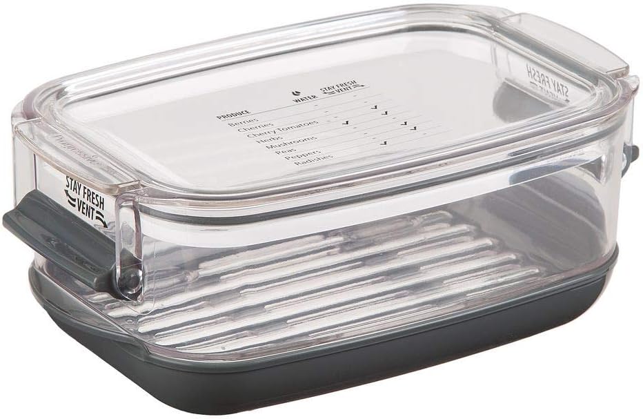 Prepworks por Progressive Flour ProKeeper, plástico, negro, 1.2 Quart