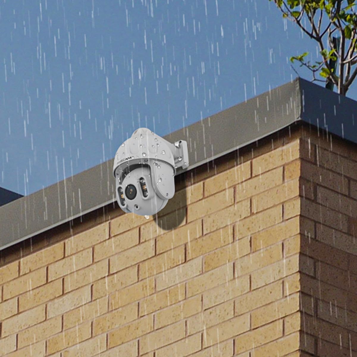 Foscam SD8EP 8MP PoE PTZ Dome - Telecamera di sorveglianza con zoom ottico 4x, qualità video UHD HDR, per interni ed esterni, rilevamento intelligente di persone e veicoli