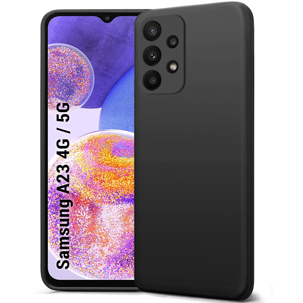 TheGiftKart Liquid Silicone Back Cover Case for Samsung Galaxy A23 4G / A23 5G | Soft Micro-Fibre Lining Inside | Camera Protection Bump | Shockproof Case for Samsung A23 / A23 5G (Silicone, Black) (B0CSXHFR79) Amazon Price History, Amazon Price Tracker