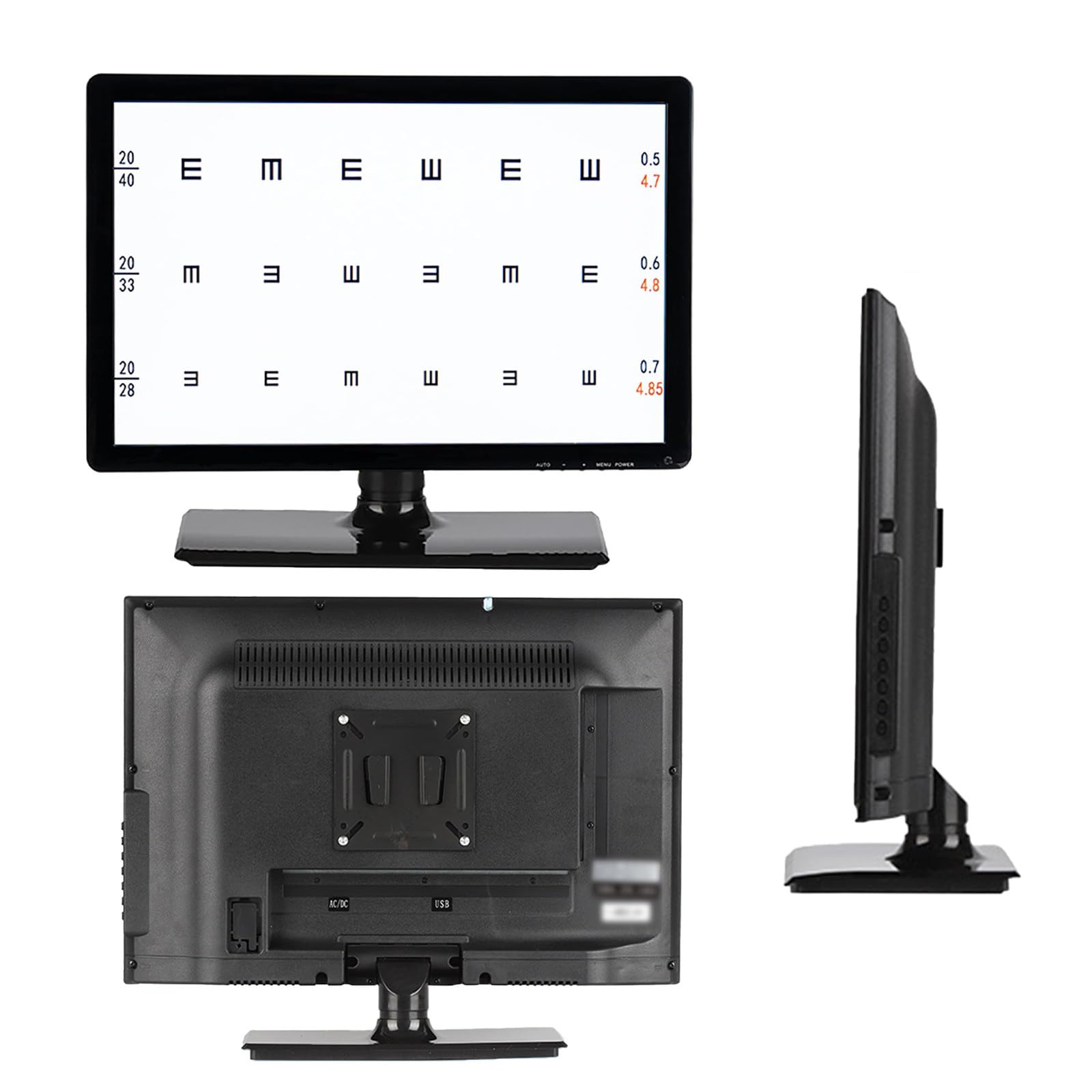 18,5/21,5 Pulgadas Tabla De Agudeza Visual Digital óptica LCD, Tabla De Optotipos Inteligente, Proyector para Pruebas De Optometría, para Clínicas Oftalmológicas 18.5in