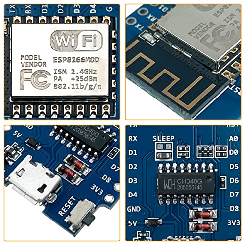 Image of Hosyond 5Pcs D1 Mini NodeMcu ESP8266 ESP-12F WiFi Module Development Board Compatible with Arduino /WeMos D1 Mini