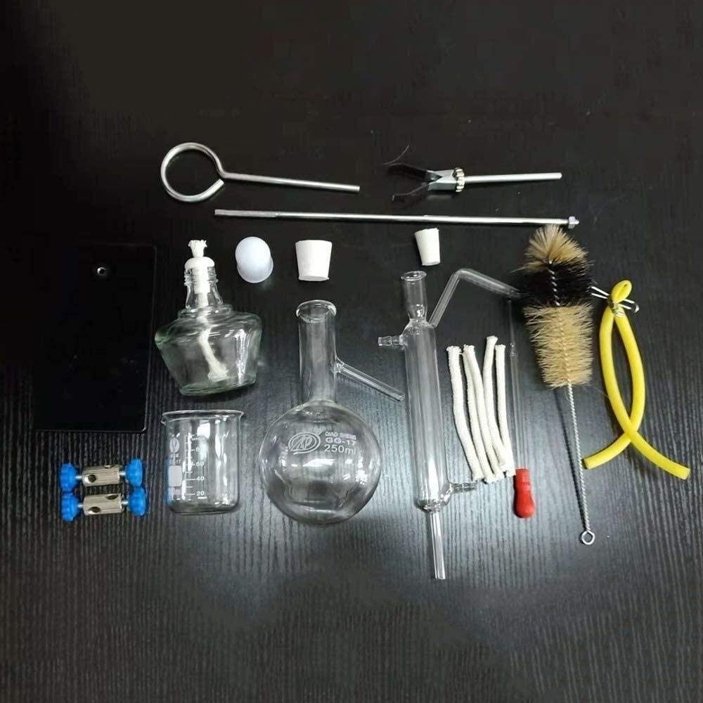 Lchzl Kit di vetreria per laboratorio Distillazione di vetro Distillatore di scienze industriali Purificazione di rugiada pura Produzione di oli essenziali Filtro per acqua distillata Prodotto chimico