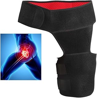 Pongnas Groin Support Brace, Compression Brace Wrap for Hip, Sciatica Nerve Pain Relief Thigh Hamstring, Quadriceps, Joints Support (Adjustable One Size)