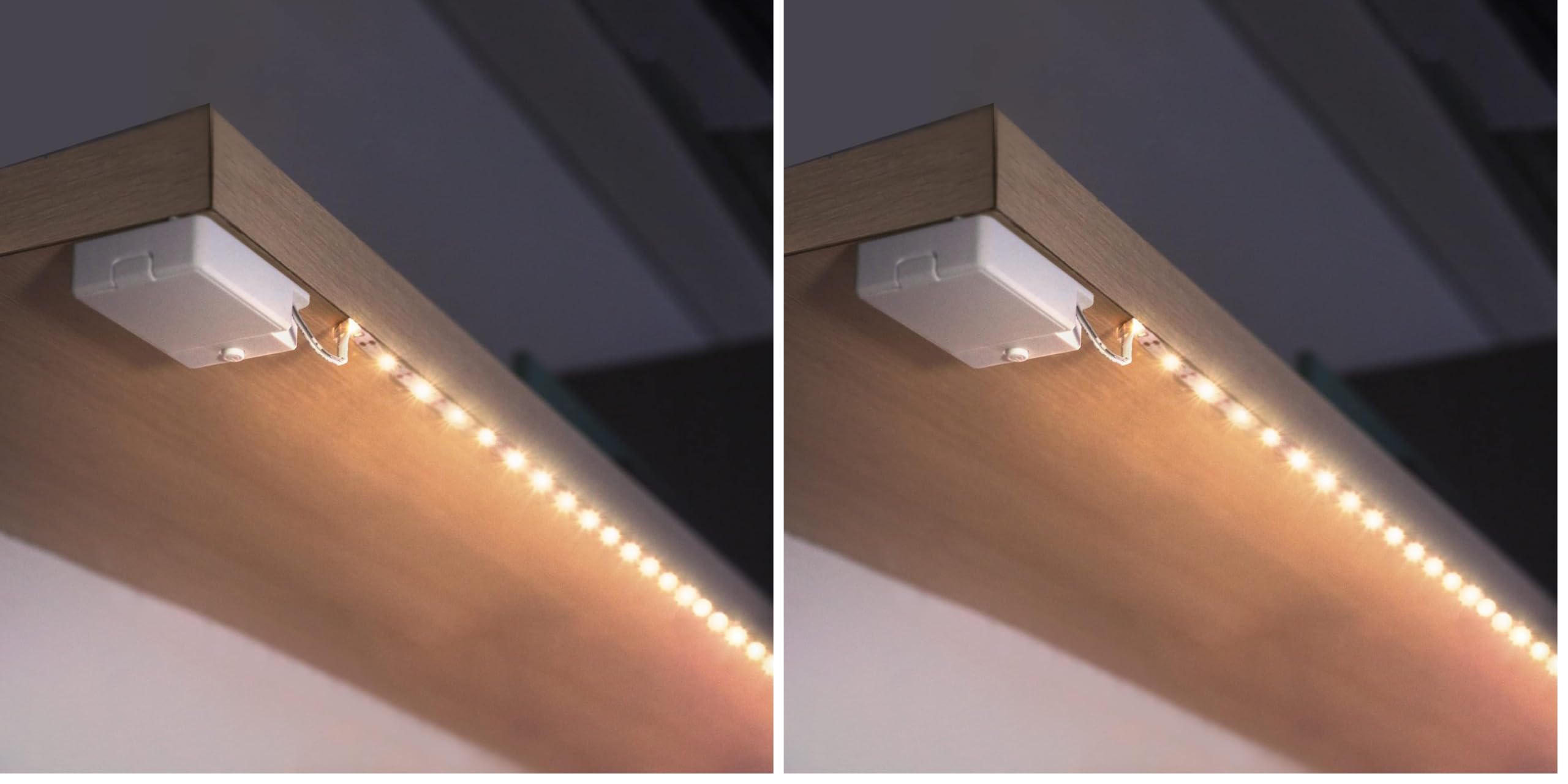 BestLuz LED Streifen Batteriebetriebene, 3 Pack 1 Meter Warmweiß Batteriebetriebene LED Streifen Lichter für Regale und Unter Kabinett Drahtlose 2700K LED Strip für den Innenbereich (Packung mit 2)