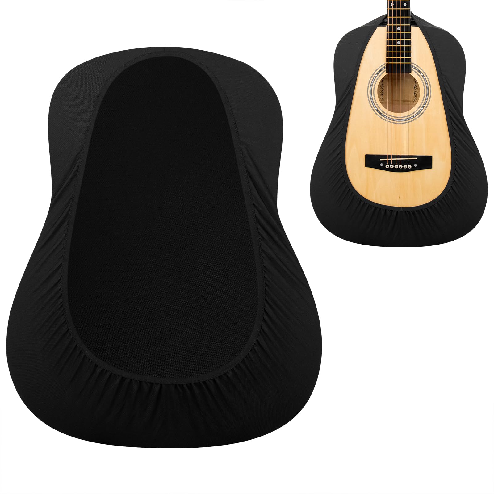 Musiic Guitar Cover protettiva per chitarra, in tessuto elasticizzato, colore nero