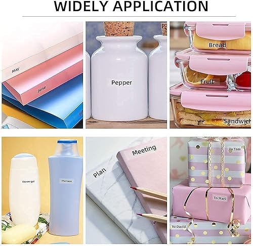 Miniatura 5 de White& Clear - Paquete de 9 cintas adhesivas compatibles con Dymo D1 45013 45010, 12 pulgada x 23 pies