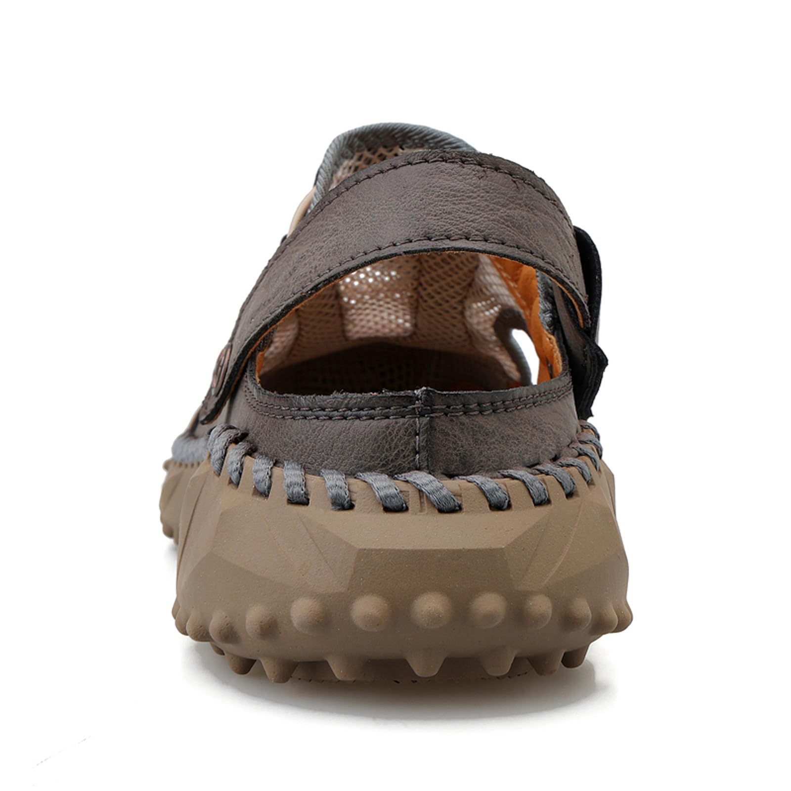 Sandalias Trekking Hombre Suela de Goma Cuero con Bandas Ajustables Zapatillas Deportivas Moderno Abiertas Transpirable Chancla Zapatilla Calzado Flexible para Casual Senderismo Deporte
