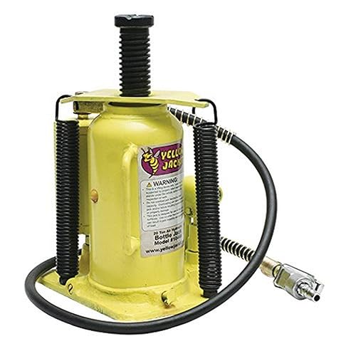 ESCO 10446 Yellow Jacket Air Hydraulic Bottle Jack, capacidad de 20 toneladas, altura de 18.75 pulgadas