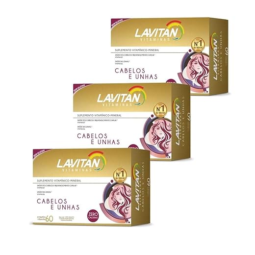 Kit Lavitan Hair Cabelos Unhas 180 Cápsulas