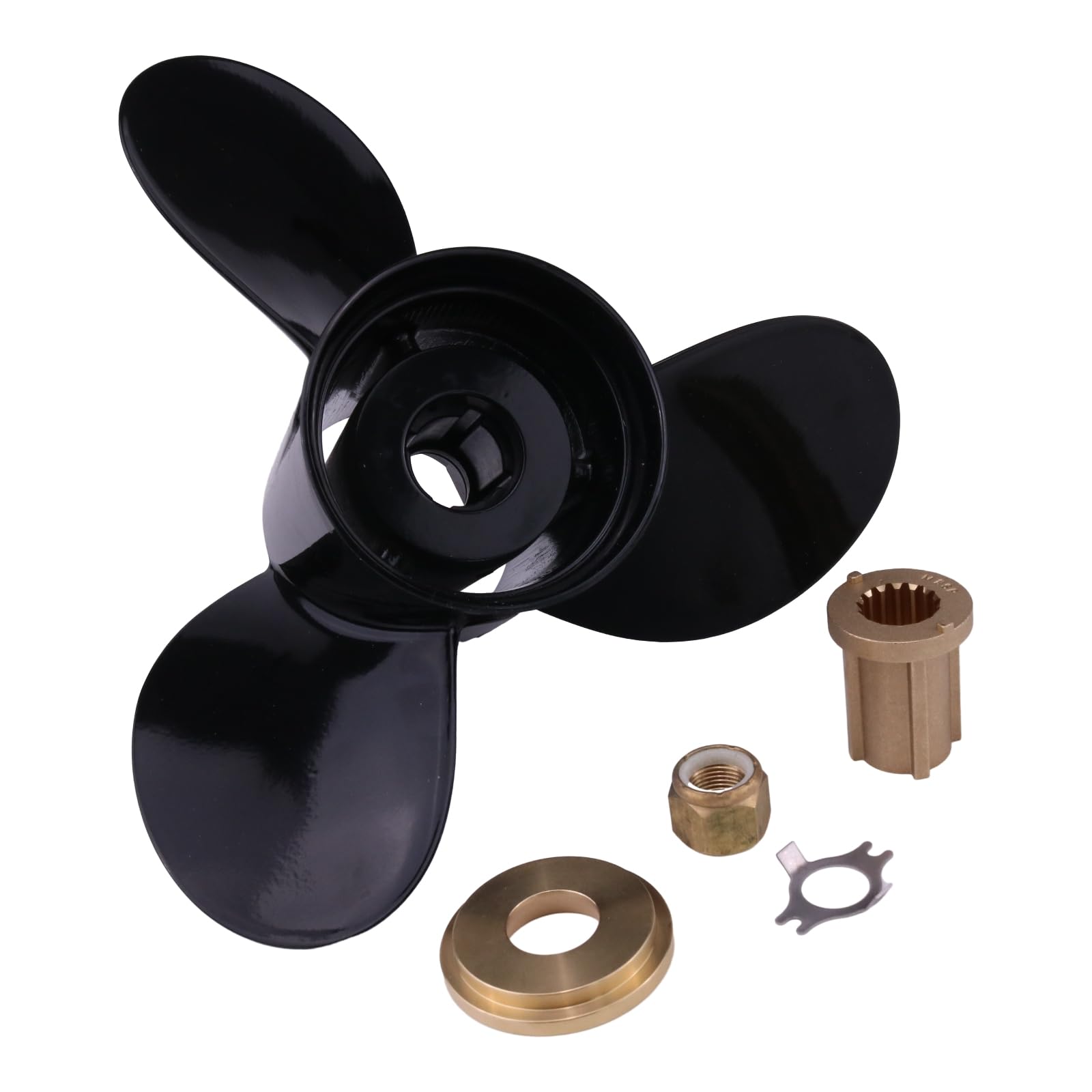 HOLDWELL 21" Pitch 12 3/4" Diameter 15 Spline Tooth 3 Blades RH Upgrade Aluminum Boat Propeller 48-77348A45 Compatible with Mercury Outboard Engines