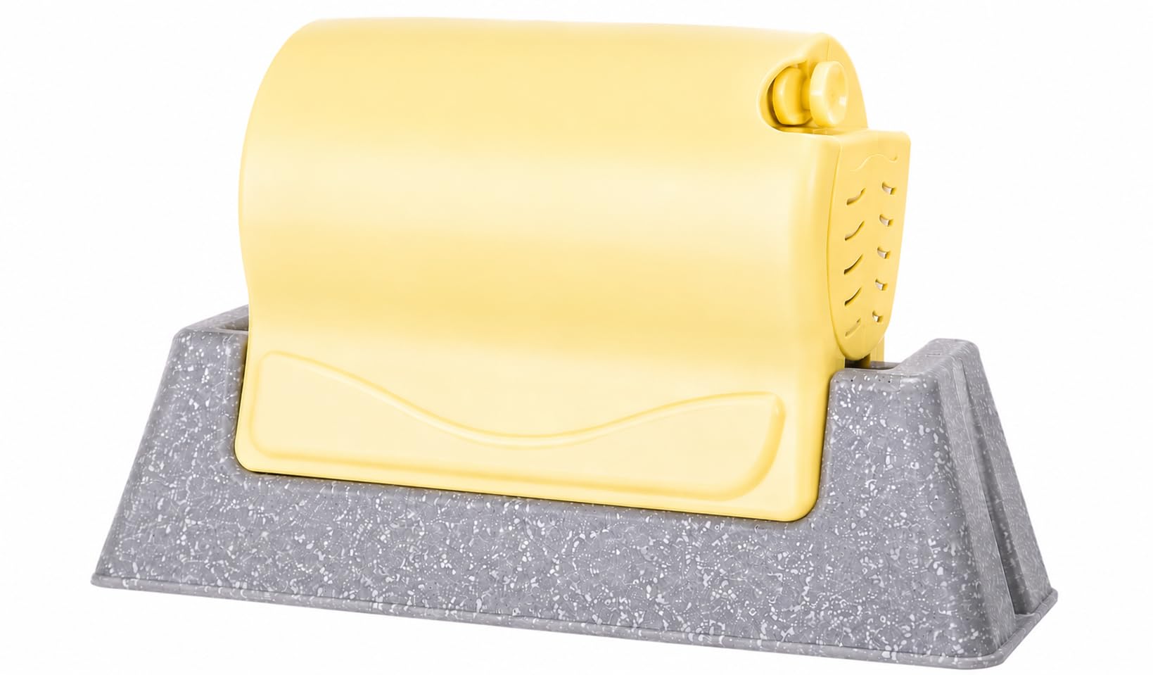 Spazzola per la pulizia delle scanalature delle finestre, bocchetta a lancia portatile, per binari di finestre, porte e spazi ristretti, 13,5 x 8,5 cm, giallo
