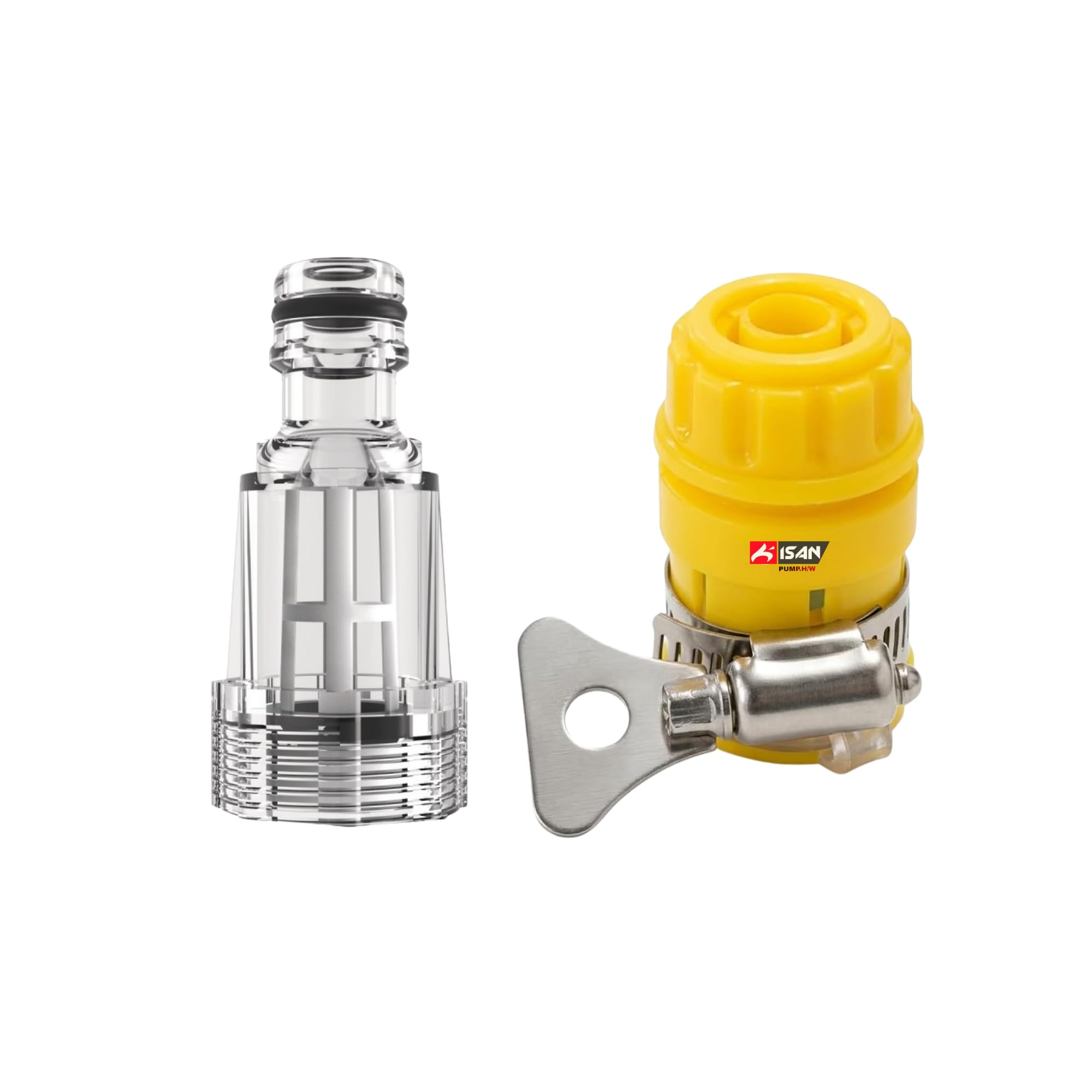 KPM High Pressure Washer Water Inlet Filter Kit with Universal Hose Pipe Adapter, Transparent Mesh Strainer, Quick Connect Coupling, Leakproof Clamp Fitting for Car Cleaning, Garden Irrigation-image-32
