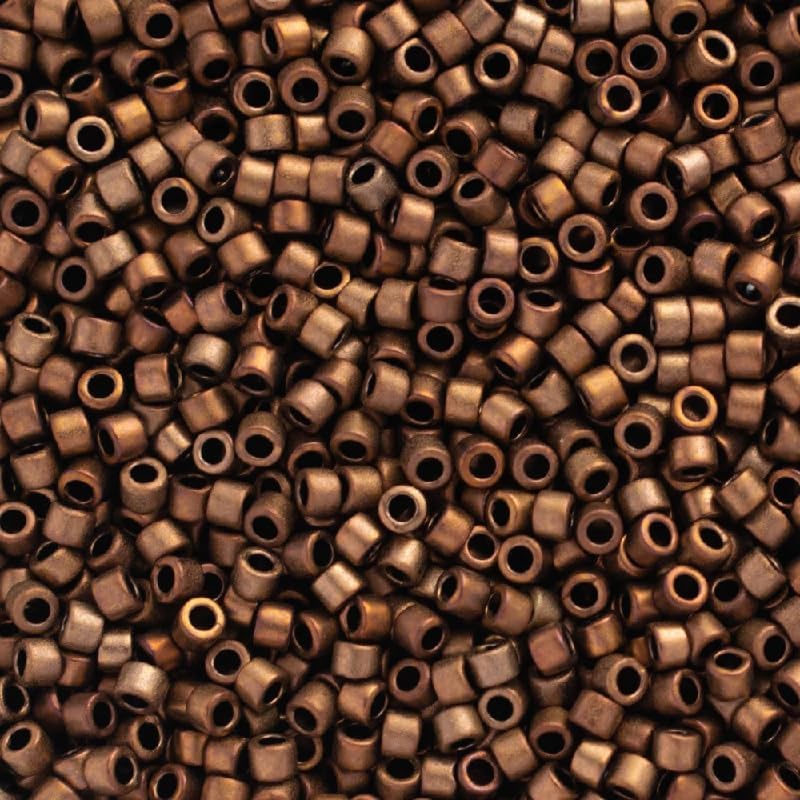 5 g Miyuki DELICA Seed Beads Rocailles, Size 11/0, Matte Transp Teal Ab (# DB1283), Japan, Glass