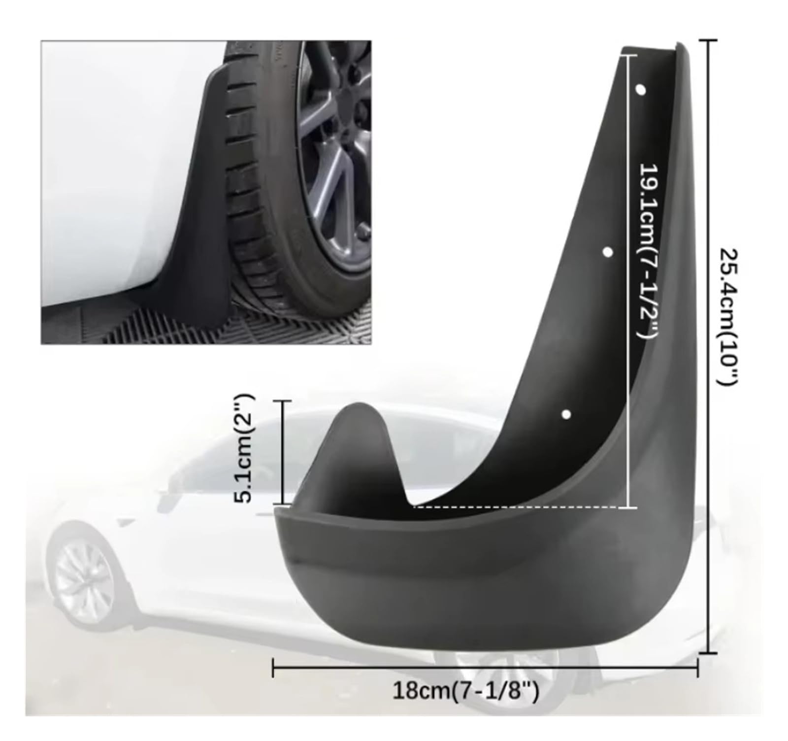 Aletas Barro Para Universal SUV Truck 4 Piezas Neumático Guardabarros Contra Salpicaduras Tornillo Incluido Protector Rueda Delantera Trasera Faldillas Antibarro Guardabarros