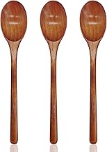 EQLEF Holzlöffel Set Lang, 3er Pack Langer Holzlöffel, Ideal für Kochen, Rühren, Backen, 23.5cm