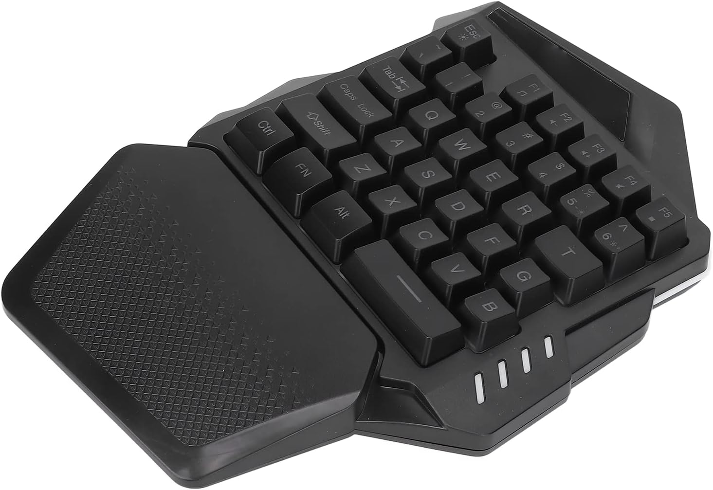 One Handed Gaming Keyboard, 2.4G Wireless RGB Lighting 35 Keys Type C Gaming Mechanical Keyboard, 2000mAh Rechargeable Battery for PC Gamer