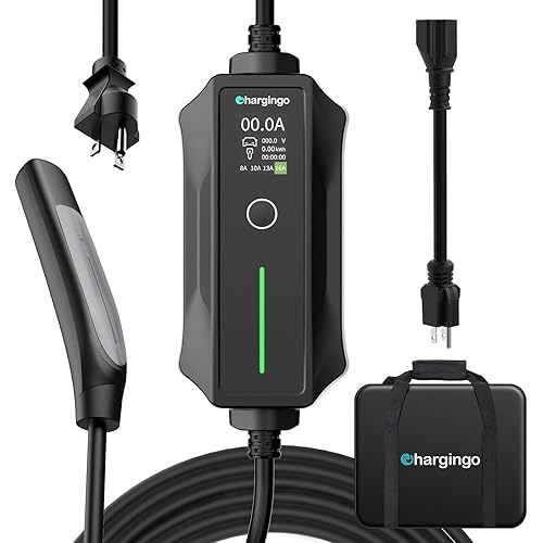 Tesla Charger Level 1-2 EV Charger,120V-240V,16A, NEMA 5-15 & 6-20 Plug,25FT
