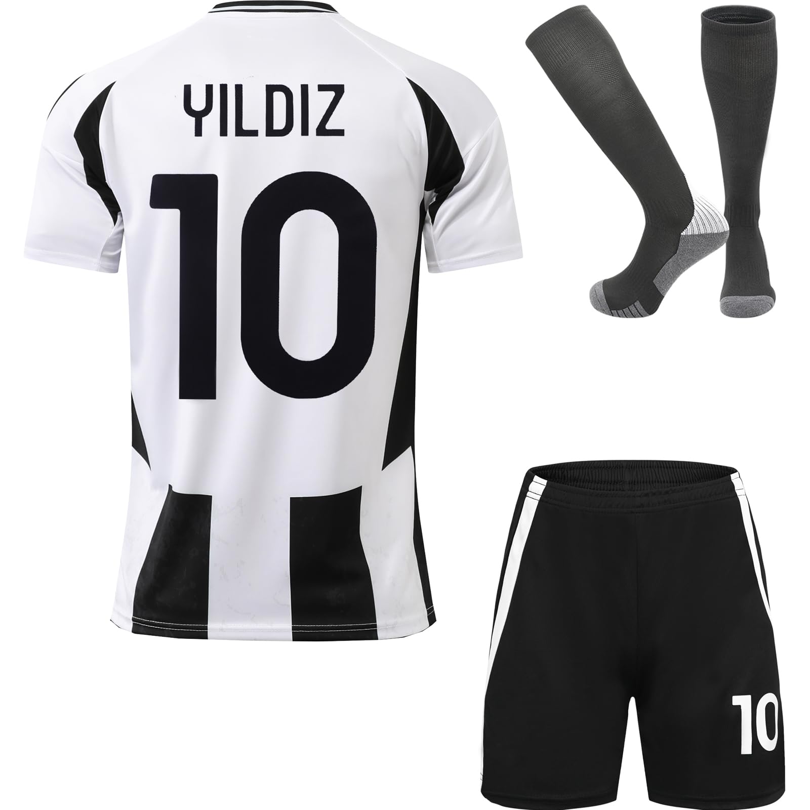 Yildiz Torino 2024/2025 Heim #10 Football Fußball Kinder Trikot Shorts Socken Jugendgrößen (Heim,30)