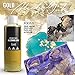 Gold Alcohol Ink for Resin - Metallic Alcohol Ink Gold Color 4-Ounce for Epoxy Resin, Tumblers, Resin Art, Alcohol Ink Paper, Gold Pigment Ink, 3 Pixiss Needle Tip Applicator Bottles and Funnel